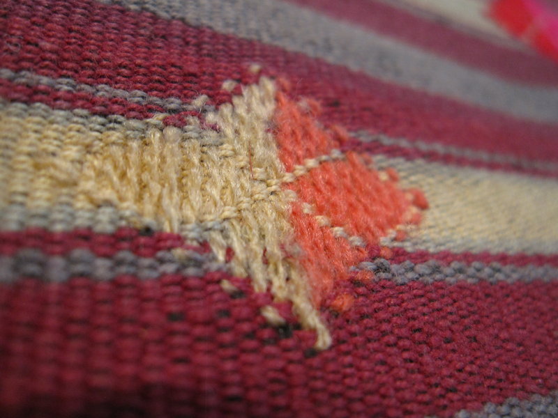 A vintage handwoven textile from Bhutan