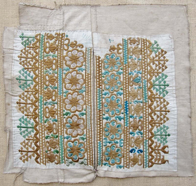 A man's embroidered shirt panel from Kandahar