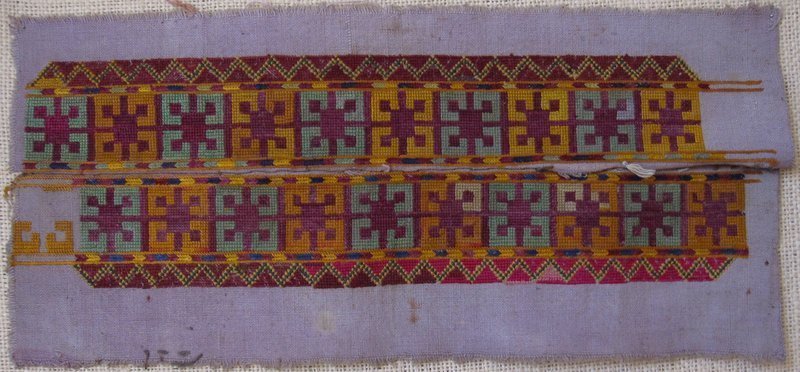 A pair of embroidered bands from northern Afghanistan