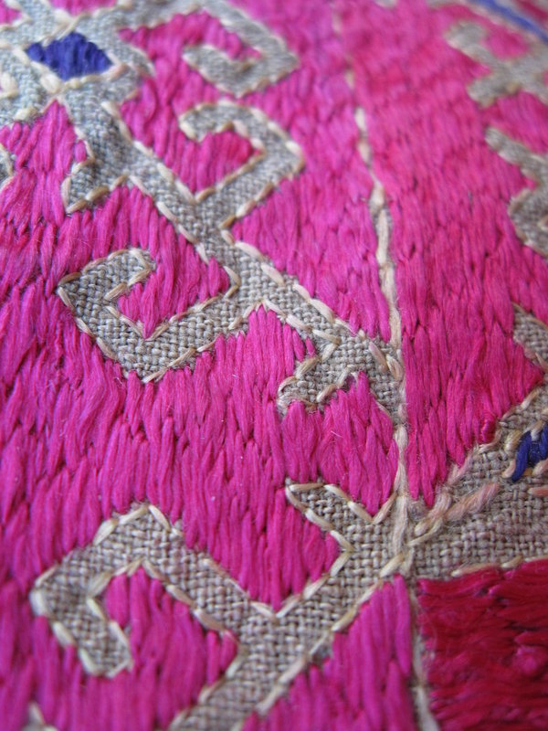A silk embroidered purse from Swat Valley, Pakistan
