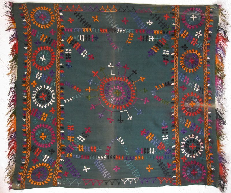 Un Uzbek hand-embroidered curtain from Afghanistan