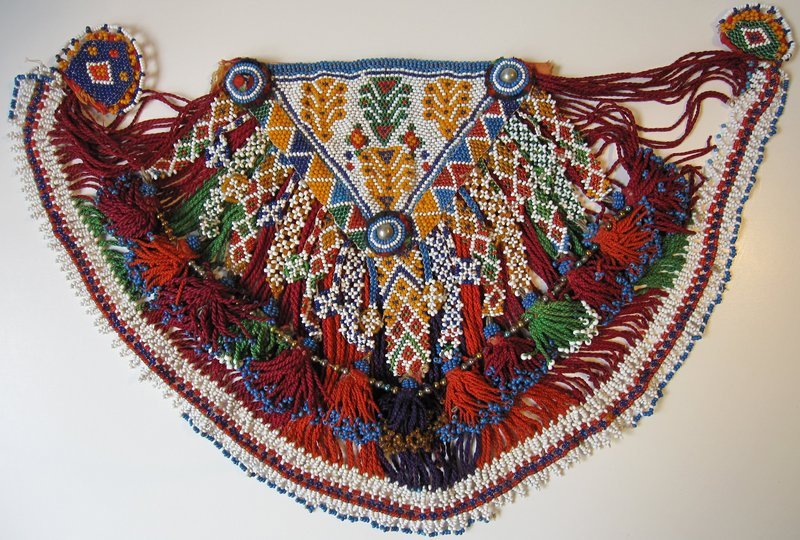 A woman's beaded dress panel from Afghanistan
