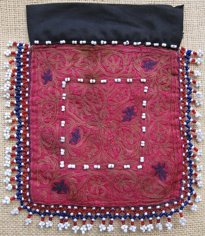 A Pashtun beaded pouch from Pakistan