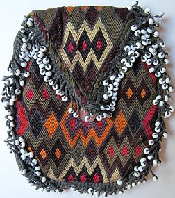 A hand-embroidered kohl pouch from Bamiyan, Afghanistan
