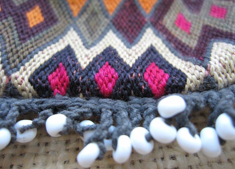 A hand-embroidered kohl pouch from Bamiyan, Afghanistan