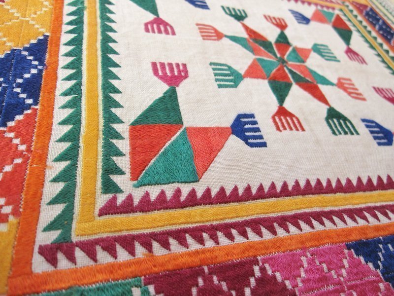 A silk embroidered Hazara textile