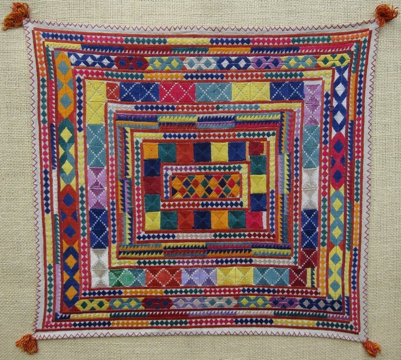 An embroidered cloth from central Afghanistan