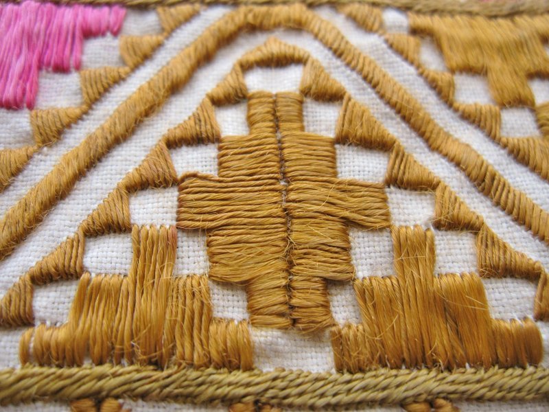 An embroidered textile from Kandahar, Afghanistan