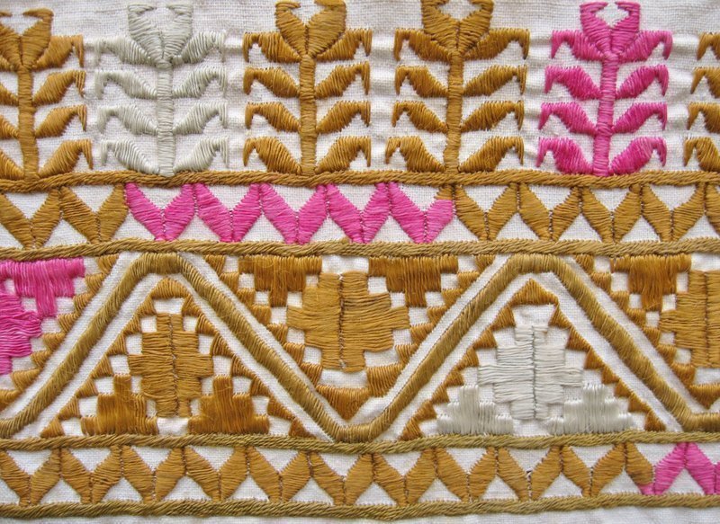 An embroidered textile from Kandahar, Afghanistan
