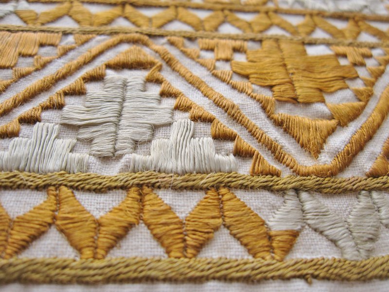 An embroidered textile from Kandahar, Afghanistan