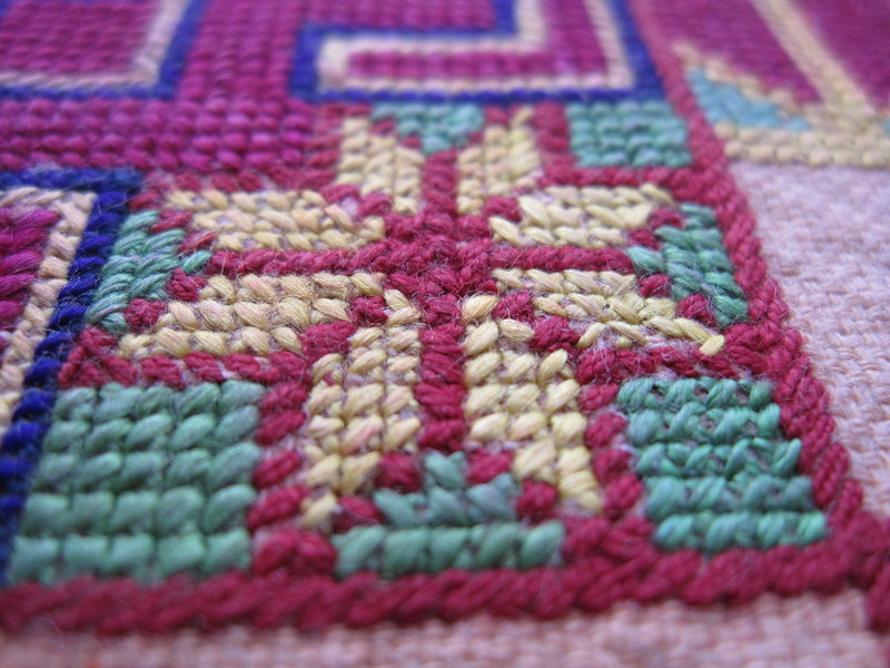 A textile from central Afghanistan in cross stitch
