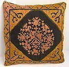 A silk embroidered cushion cover from Swat Valley