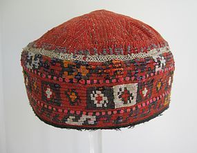 A vintage Turkman child's cap from northern Afghanistan