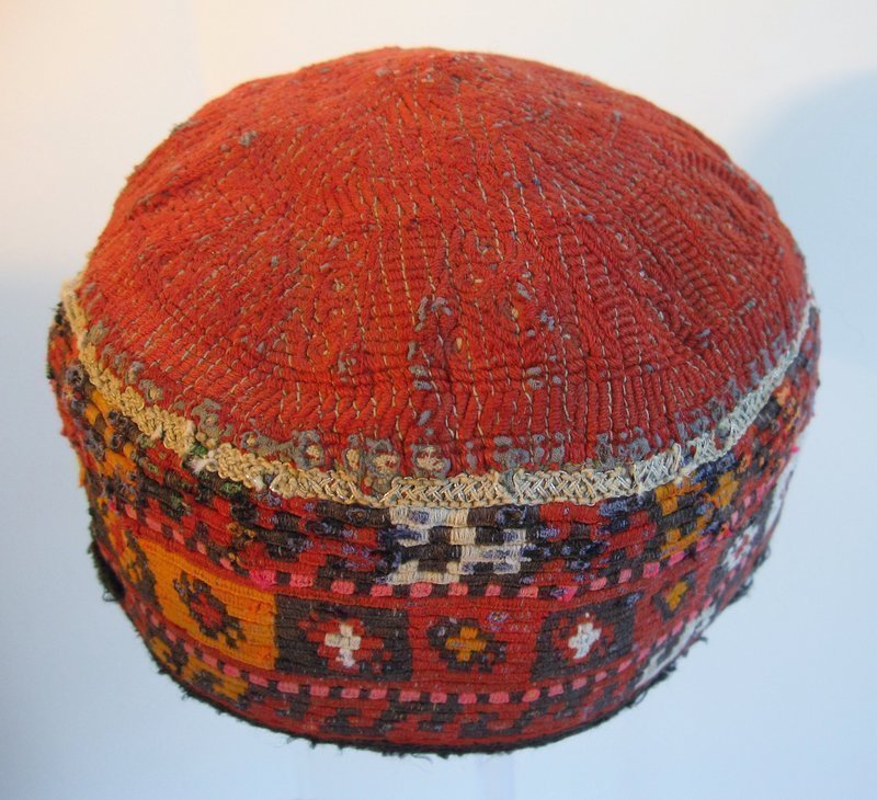 A vintage Turkman child's cap from northern Afghanistan