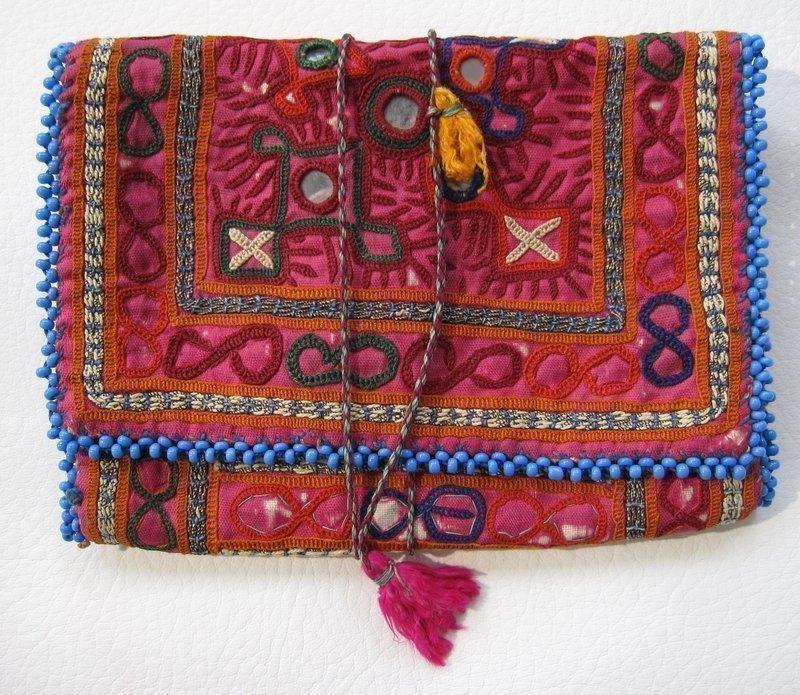 A finely embroidered wallet from Afghanistan