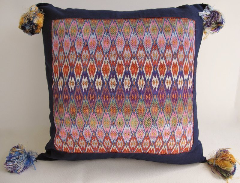 A finely embroidered cushion cover from Afghanistan