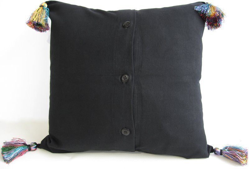 A contemporary embroidered cushion cover - Afghanistan