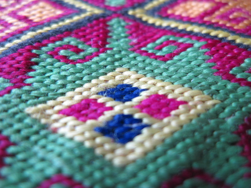 A vintage Hazara puttee in silk thread
