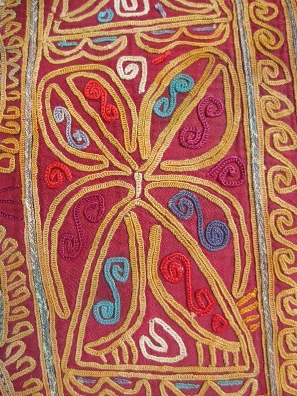 An Afghan Kuchi embroidered cushion