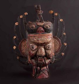 Old chinese ritual Nuo Mask, N°42, China