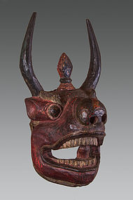 Antique mask from Bhutan , Himalaya