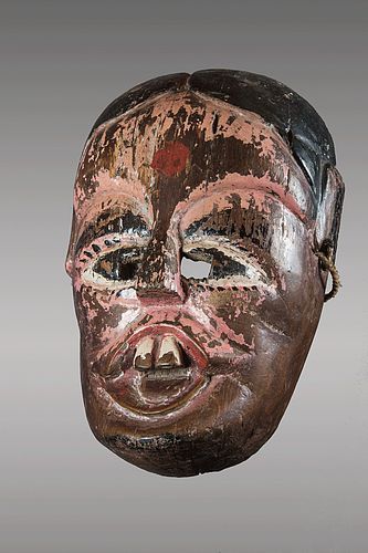 Ramayana mask with large teeth, Himalaya, Nepal, India