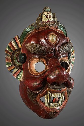 Red Bhutan mask