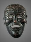 very old wrinkled mask, India, Nepal, Himalaya