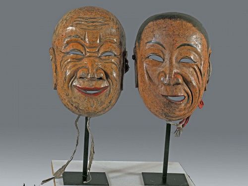 A pair of Chinese Nuo mask, China