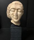 Cypriot Stone head, circa 700 B.C.