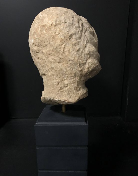 Cypriot Stone head, circa 700 B.C.