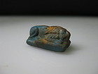 An Ancient Very Interesting Egyptianizing Fayence Lion Amulet