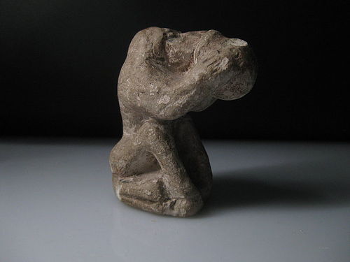 Ancient Egyptian Drinking Monkey Figure, Amarna Period