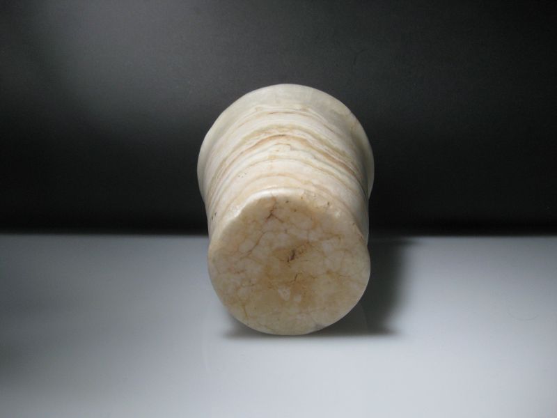 Nice Ancient Egyptian Alabaster Beaker, ca 10,5 cm