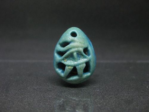 Extremely Rare Ancient Egyptian Faience Wedjat Eye