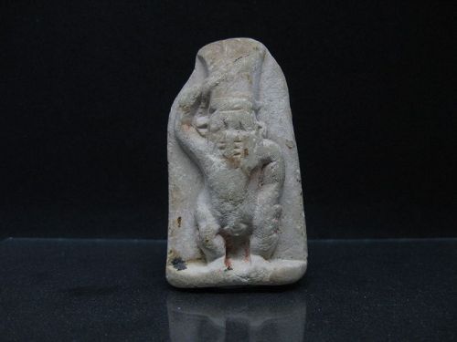 Small Ancient Egyptian Limestone Bes Stele
