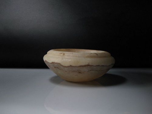 Fantastic Ancient Egyptian Alabaster Brim Bowl