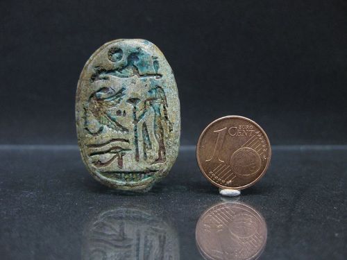 Rare and Large Scarab with Protective Motto - 3,3 cm