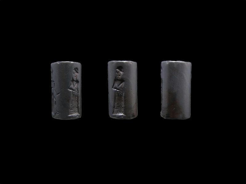 Ancient Old Babylonian Haematite Cylinder Seal