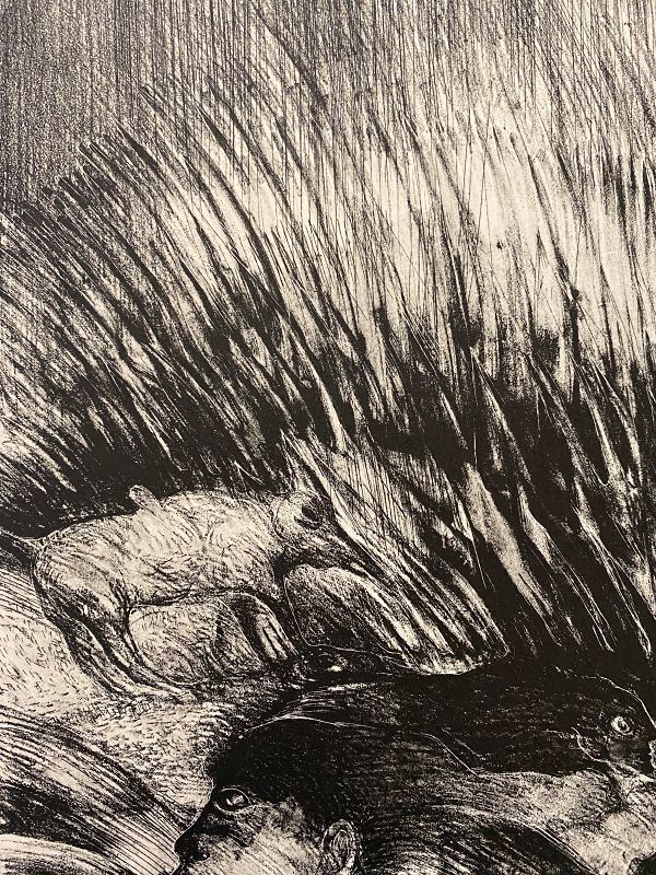 【原画】『片瞑り』 Print by Ozaku Seishi 小作青史 (b. 1936) Constitutional
