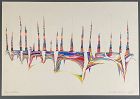 Important Early Original Watercolor Manhattan by Risaburo Kimura 1965