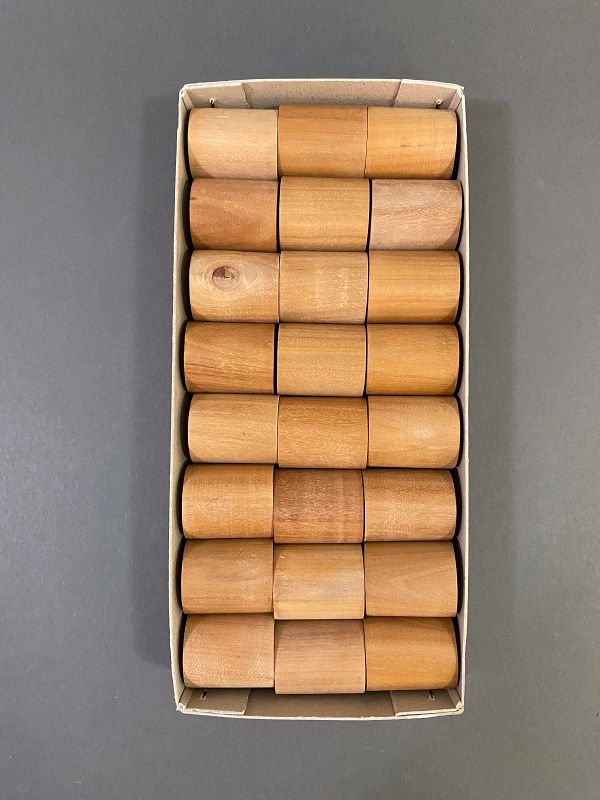 12 pairs of Japanese Scroll Roller Ends NEW 8.5 Bu White Sandalwood 白檀