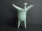 A Rare Celadon Tripod Ritual Wine Vessel (Jue) by Suwa Sozan