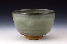 A Fine Celadon Chawan By Living National Treasure Nakajima Hiroshi