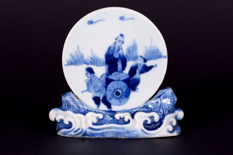 A Hirado Porcelain Table Screen (Scholar’s Studio Item)
