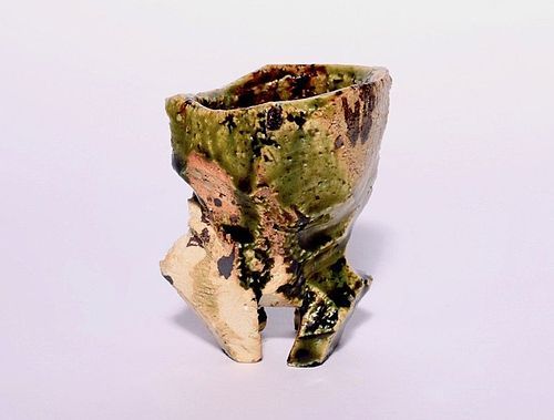 Shigaraki Guinomi Sake Cup by Kowari Tetsuya