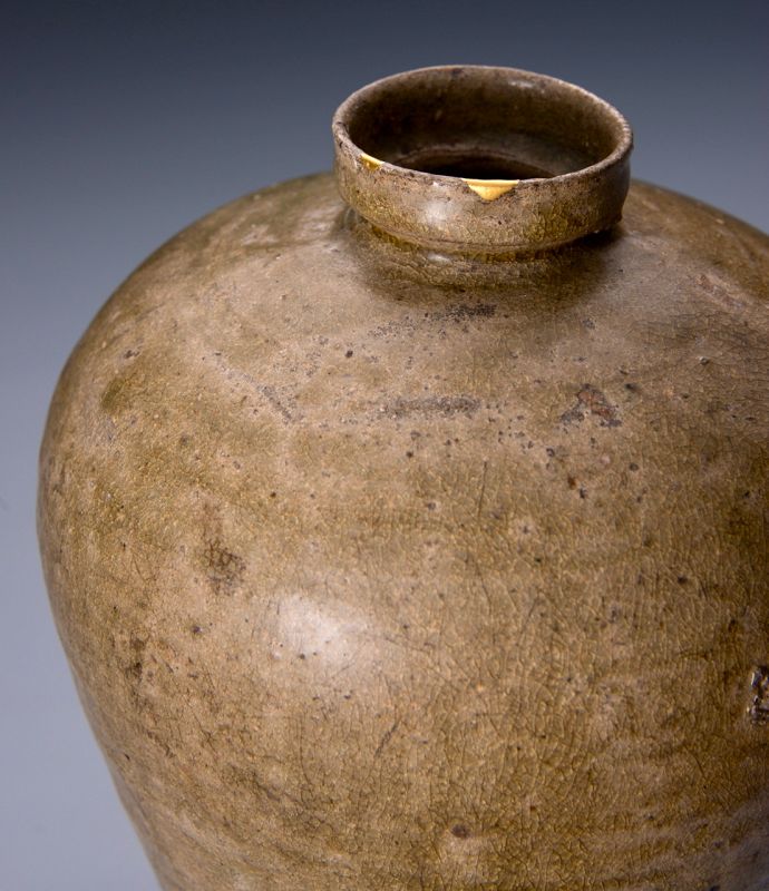 A Joseon Period Korean Vase with Gold Repairs