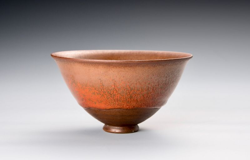 An exceptional Tenmoku tea bowl with Yohen glazing