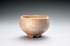 Hagi tea bowl by Yoshida Shuen - with poetic name “Matsu-kaze”