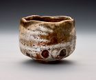 A Shino Tea Bowl by Sada-aki Kido with Poetic Name “Hon-wa-furi”